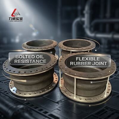 Méthode d'installation boulonnée Joint en caoutchouc flexible à sphère unique offrant une excellente résistance à l'huile, conçu pour une utilisation à long terme dans les systèmes de fluides industriels
