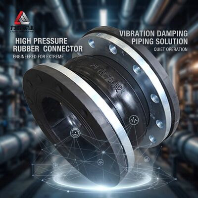 PN6-PN40 Joint en caoutchouc flexible à sphère unique avec couleur de bride personnalisable et connexion à bride / filetage