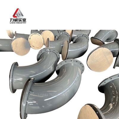Pipe revêtue de caoutchouc standard DIN avec une épaisseur de revêtement de 3 à 8 millimètres offrant une résistance à la corrosion et à l'abrasion durables