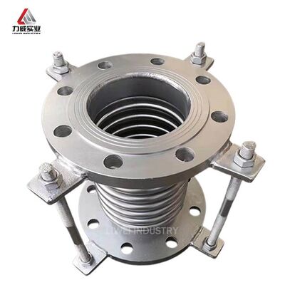Compensateur métallique à brides DN200 PN16 Ansi B16.5 avec tiges de limite testé hydrostatiquement pour pipeline en acier
